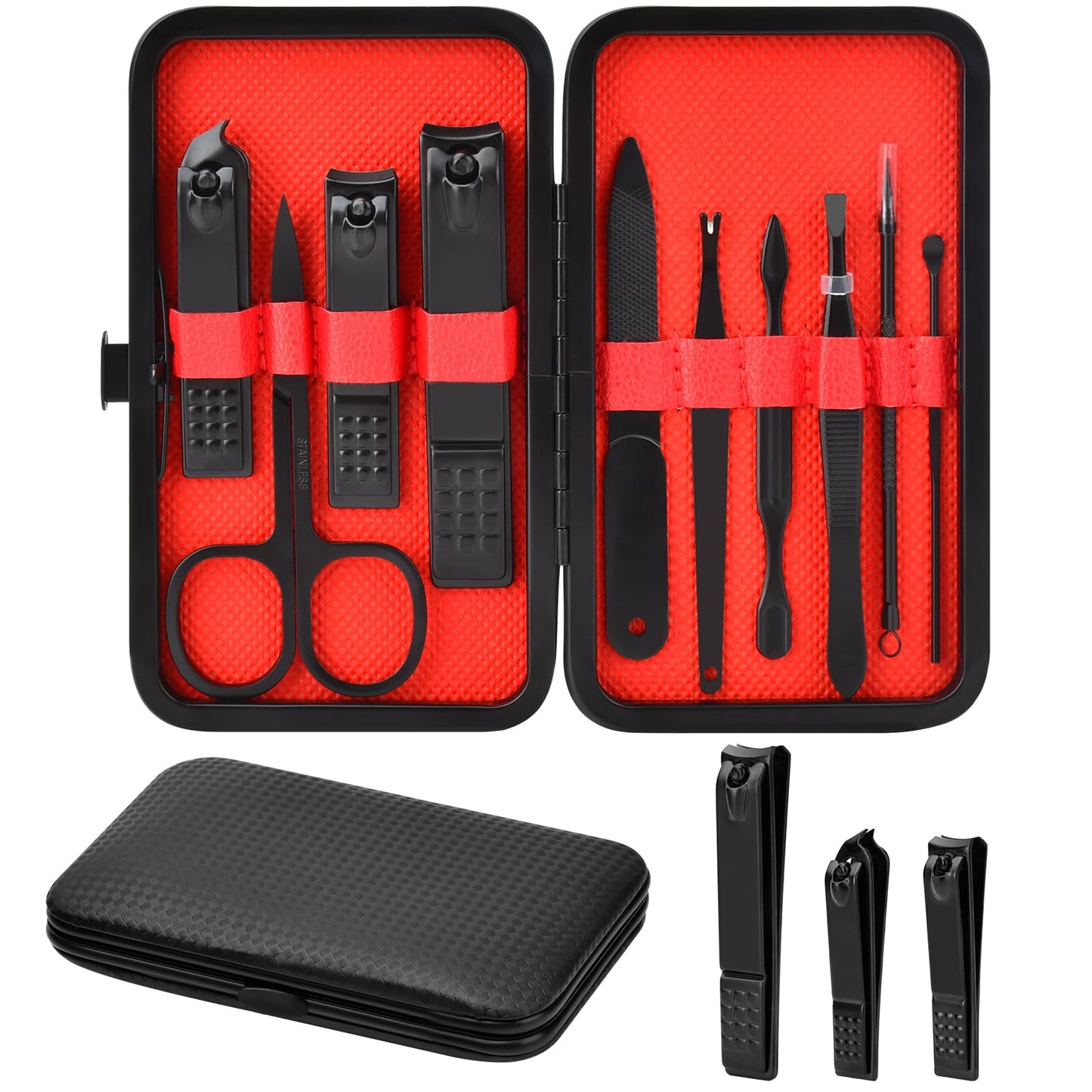 Manicure Set Gifts for Men Professional Stainless Steel Nail Clipper Kit Care Tools for Dad Him Husband Brother Boyfriend Teen Boys for Birthday Beauty and Personal Care Terulltase Default Title