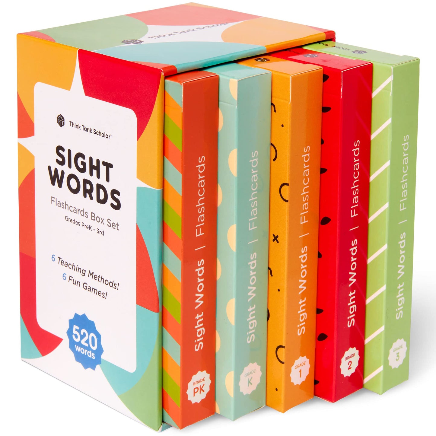 Sight Words Flash Cards | 520 High-Frequency Dolch & Fry Words | Reading Tool for Kids Ages 3–9 | Preschool to 3rd Grade, Homeschool & Classroom