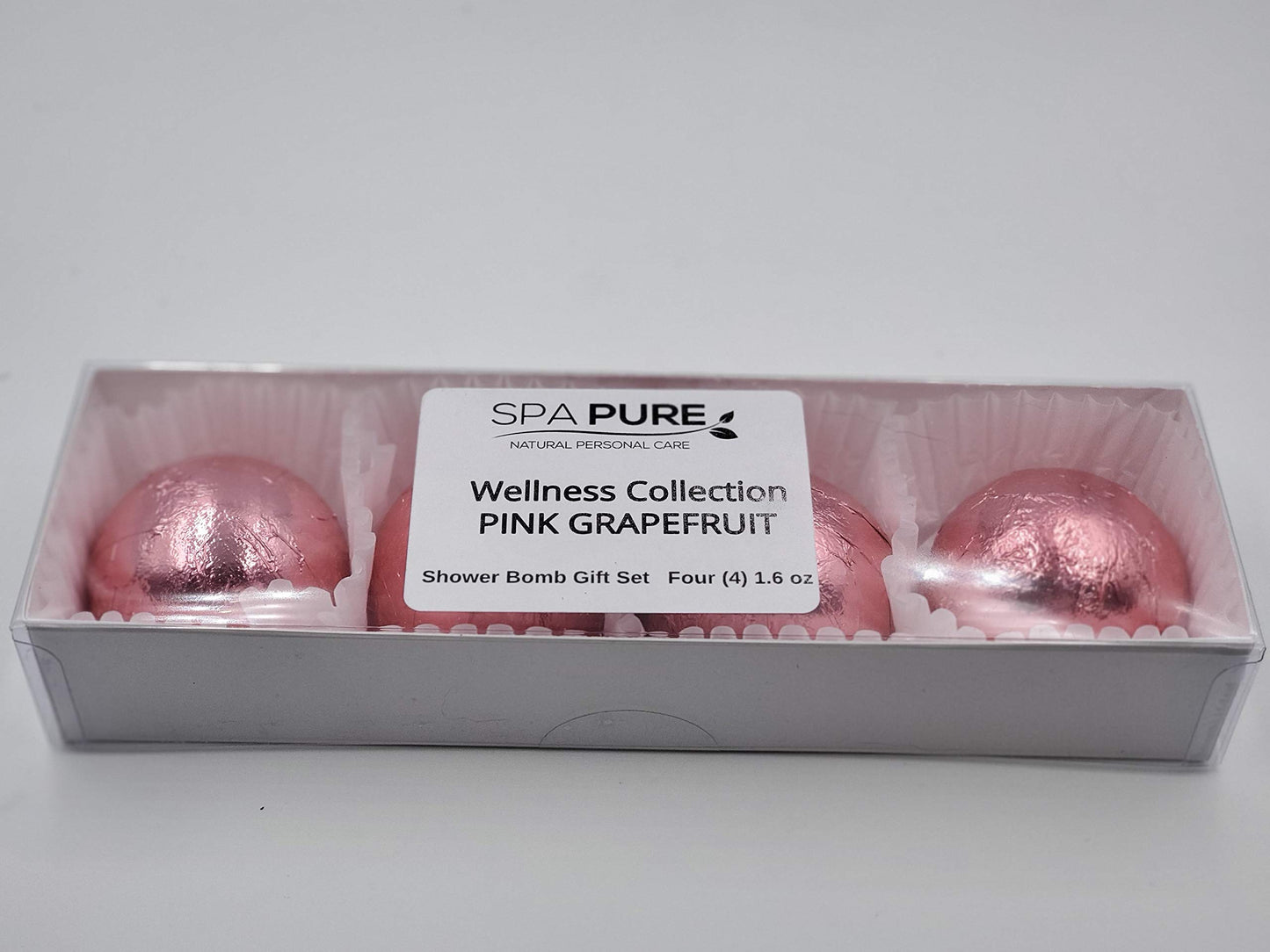 Spa Pure Pink Grapefruit Aromatherapy Shower Steamers Bombs - Shower Bombs with Essential Oils - Unisex Bath Melts - Self Care and Relaxation Shower…