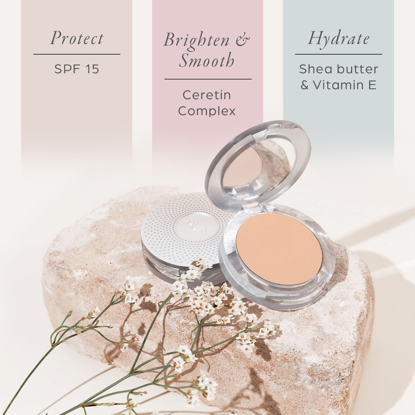 4-In-1 Pressed Mineral Makeup Powder SPF 15 - LG6 Vanilla by Pur Cosmetics for Women - 0.28 oz Powder