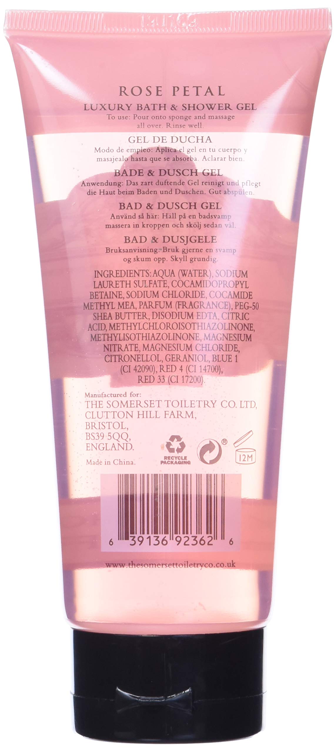 AAA by Somerset Rose petal bath & shower gel by somerset, 6.76 Fl Oz, (92362)