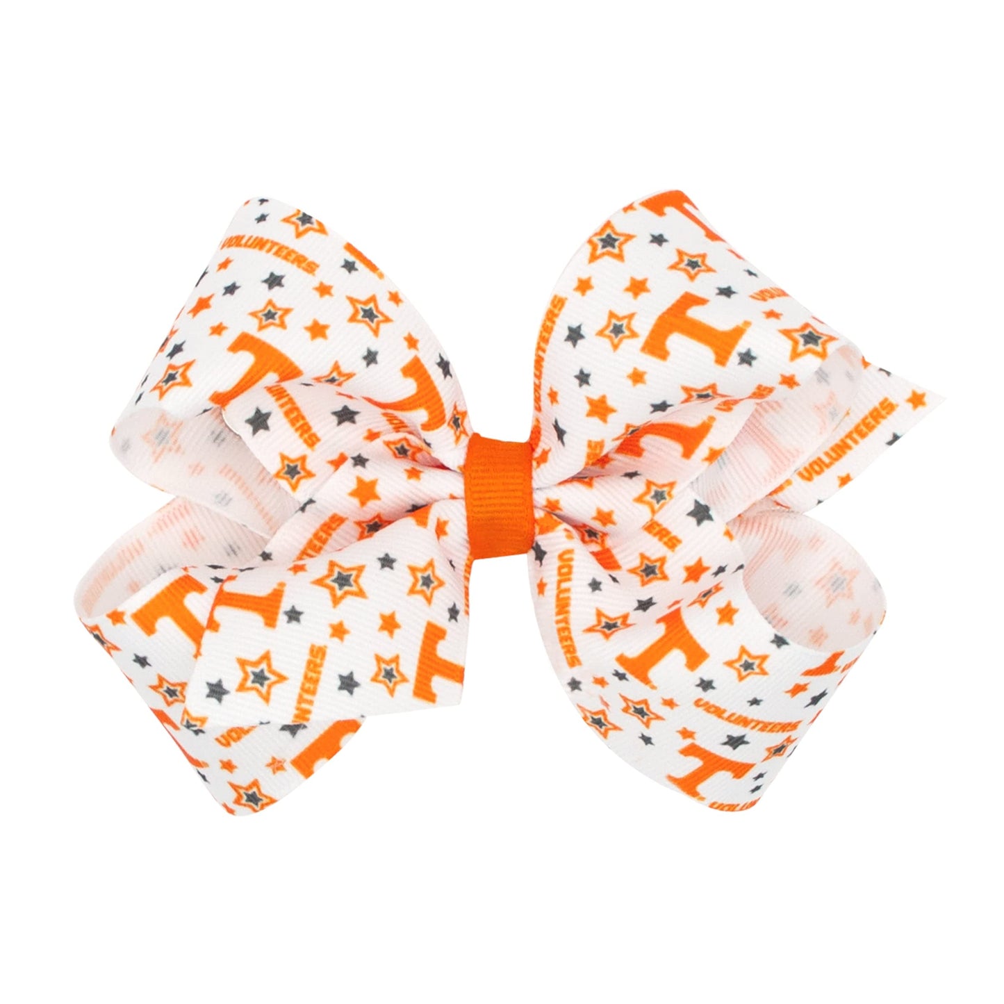 Divine Creations Girls' Collegiate Themed Game Day Logo Print Hair Bow by Wee Ones on a WeeStay Clip, Classic Grosgrain, Classic Grosgrain, Medium