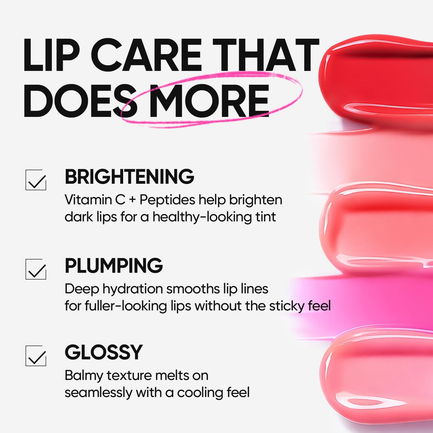 SKINTIFIC Peptide Brightening Lip Serum, Hydrating & Plumping Tinted Lip Gloss, Moisturizing Lip Balm with Polypeptides & Squalane for Glossy Sheer Beauty and Personal Care SKINTIFIC