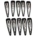 40Pcs Women Large Black BB Clip Scrub Side Clip Plastic Coated Metal Hair Clips About 6.7CM (2.6 '')