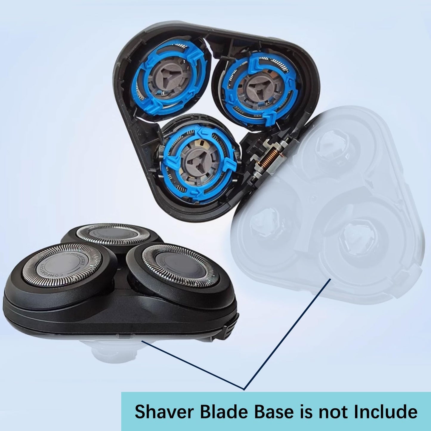 Gleway SH50/52 Replacement Heads Compatible with Philips Series 5000 Electric Shavers, Complete Head Compatible with Norelco Razor Series S5000 All Beauty and Personal Care Gleway