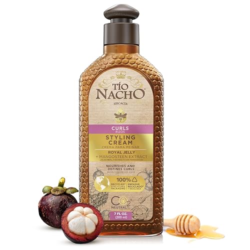 Tio Nacho Curls Styling Cream for Curly Hair with Royal Jelly and Mangosteen, Curl Cream for Curly Hair and Wavy Hair, Frizz Control Hair Styling