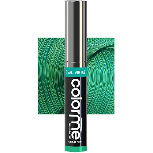 Colorme Root Touch Up Temporary Hair Mascara to color and Blend Semi Permanent Dye regrowth. Washes Out (TEAL)