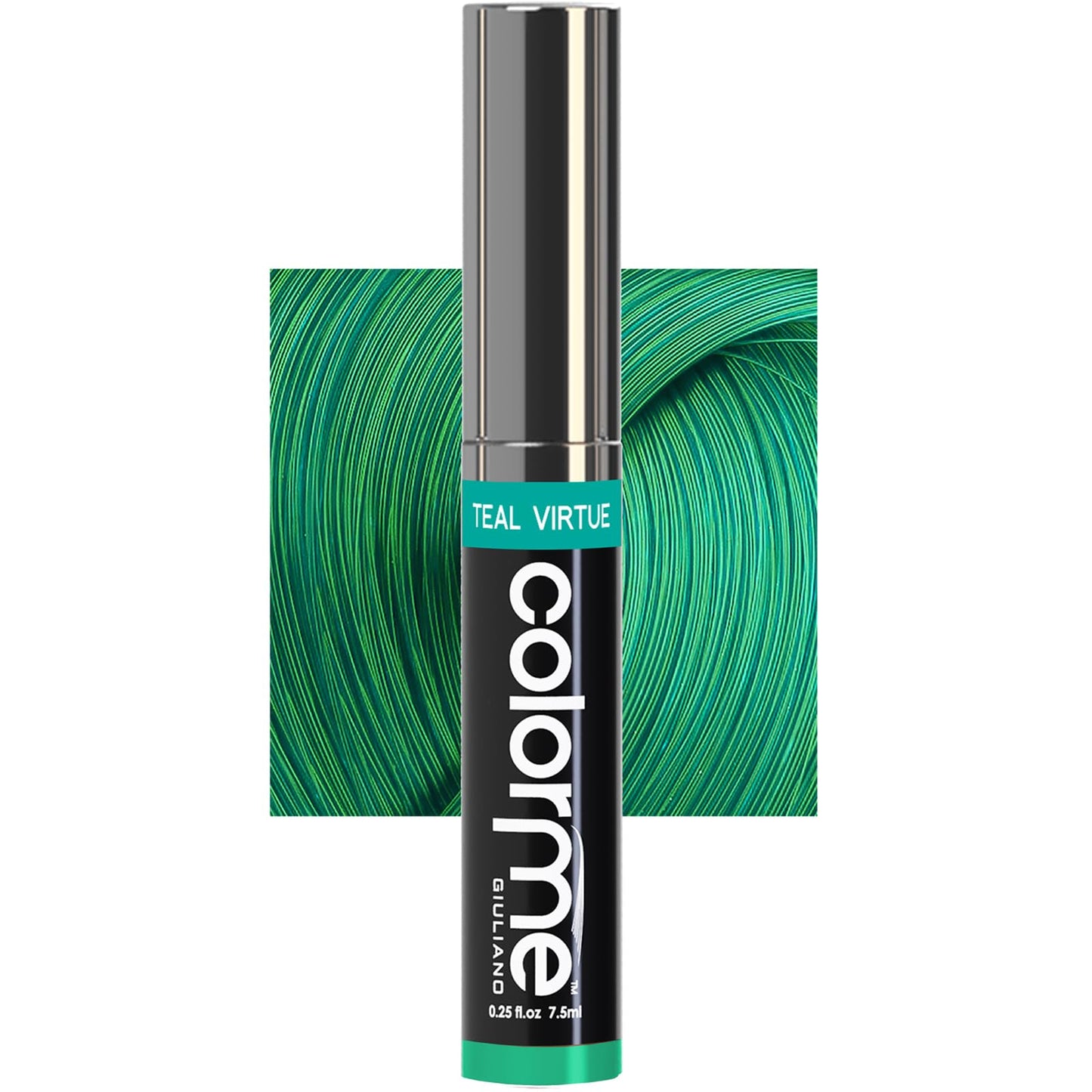 Colorme Root Touch Up Temporary Hair Mascara to color and Blend Semi Permanent Dye regrowth. Washes Out (TEAL)