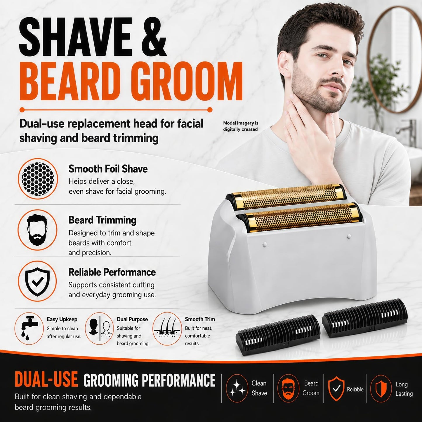 Shaver Replacement Pro Foil & Cutter,Compatible with Andis TS-1 Shaver Head Beauty and Personal Care AIJALY