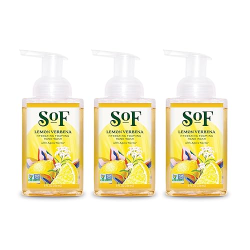 South Of France SoF Hydrating Foaming Hand Wash - With Organic Agave Nectar & Coconut Oil- Vegan & Non GMO- Free From Phthalates, Sulfates & Parabens
