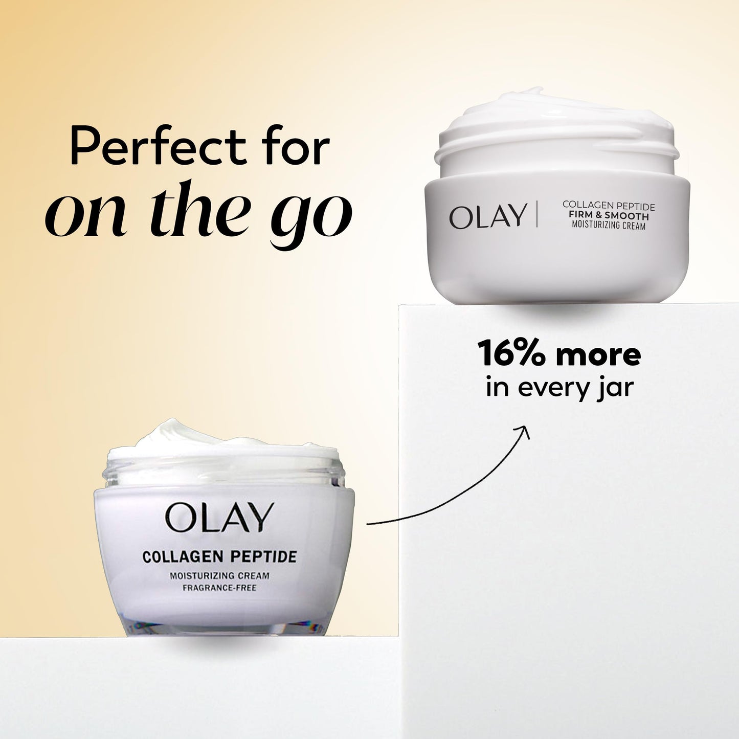 Olay Regenerist Radiance Collagen Peptide Face Moisturizer: Firm & Smooth Cream - Fragrance-Free, Hydrating, Firming, Anti-Aging & Anti-Wrinkle - 2 Oz