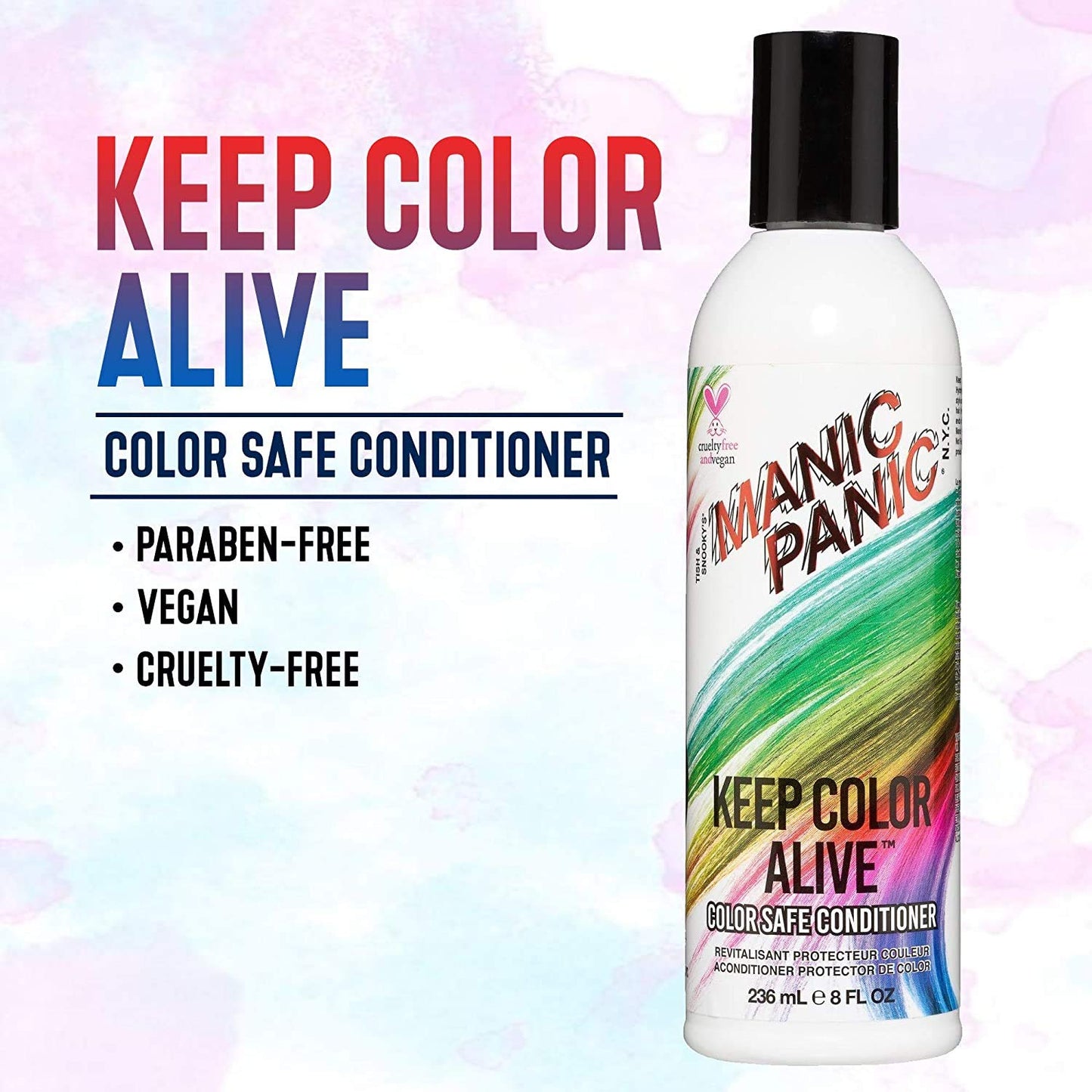 MANIC PANIC Shampoo & Conditioner Set for Color Treated Hair - Extend Color, Moisturize & Volumize - Repair Damaged Hair & Prevent Tangling - Sulfate