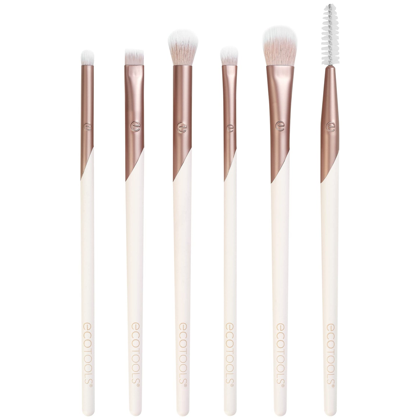 EcoTools Luxe Exquisite Eye Makeup Brush Kit, For Eyeshadow, Eyeliner, & Brow Makeup, Professional Eye Brush Set, Eco-Friendly Makeup Tools, Synthetic