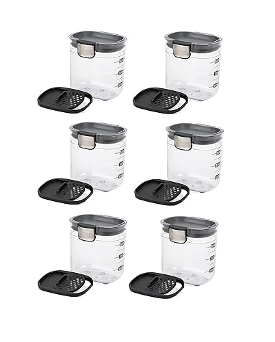 Progressive PKS-401 1.5 Cup Mini Prokeeper+ Airtight Silicone Seal Storage Container Great For Spices & Baking Acessories (6- Piece)