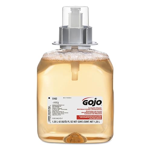 GOJO Luxury Foam Antibacterial Handwash, Fresh Fruit Fragrance, 1250 mL Foam Hand Soap Refill for GOJO FMX-12 Push-Style Dispenser (Pack of 3)