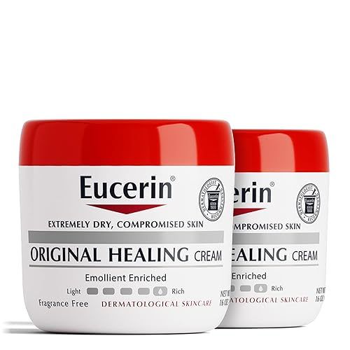 Eucerin Original Healing Cream, Unscented Body Cream for Extremely Dry, Sensitive and Compromised Skin, Emollient Enriched Body Moisturizer, 16 Oz