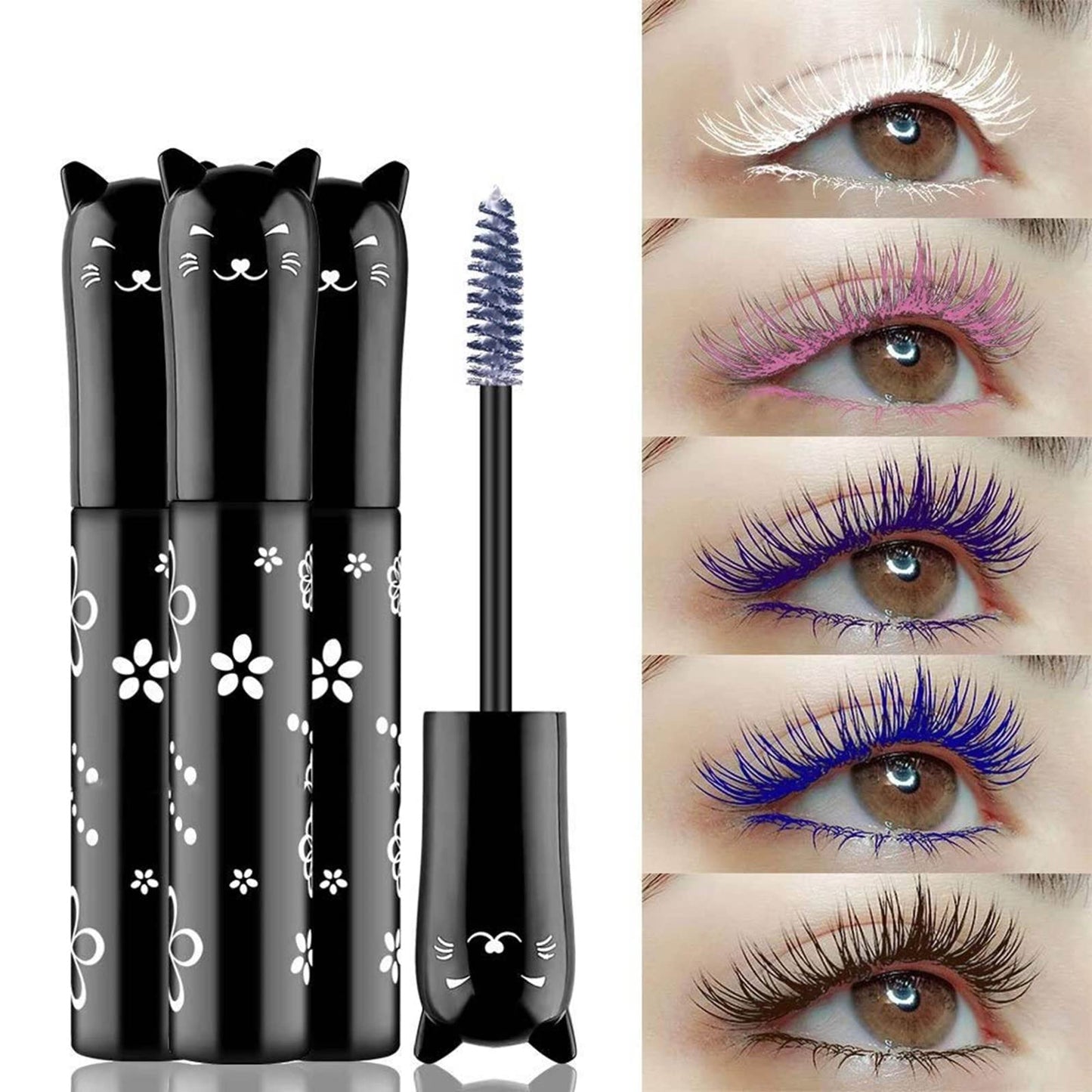 LGSZGDCN 6 Colors Mascara eyelash for Liquid Sensational Washable Thick And Waterproof Fast Dry Extensions Curling Lengthening Makeup Eye, Lifting
