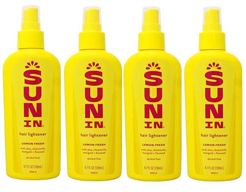 Sun-In with Lemon, Spray-In Hair Lightener, 4.7 Ounce (Pack of 4)