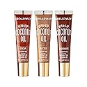 Ruby Kisses Broadway Vita-Lip Tinted Lip Gloss Set (3 Pack Cocoa, Butter, Chocolate) Ultra-Hydrating Coconut + Jojoba Oil & Soothing Formula