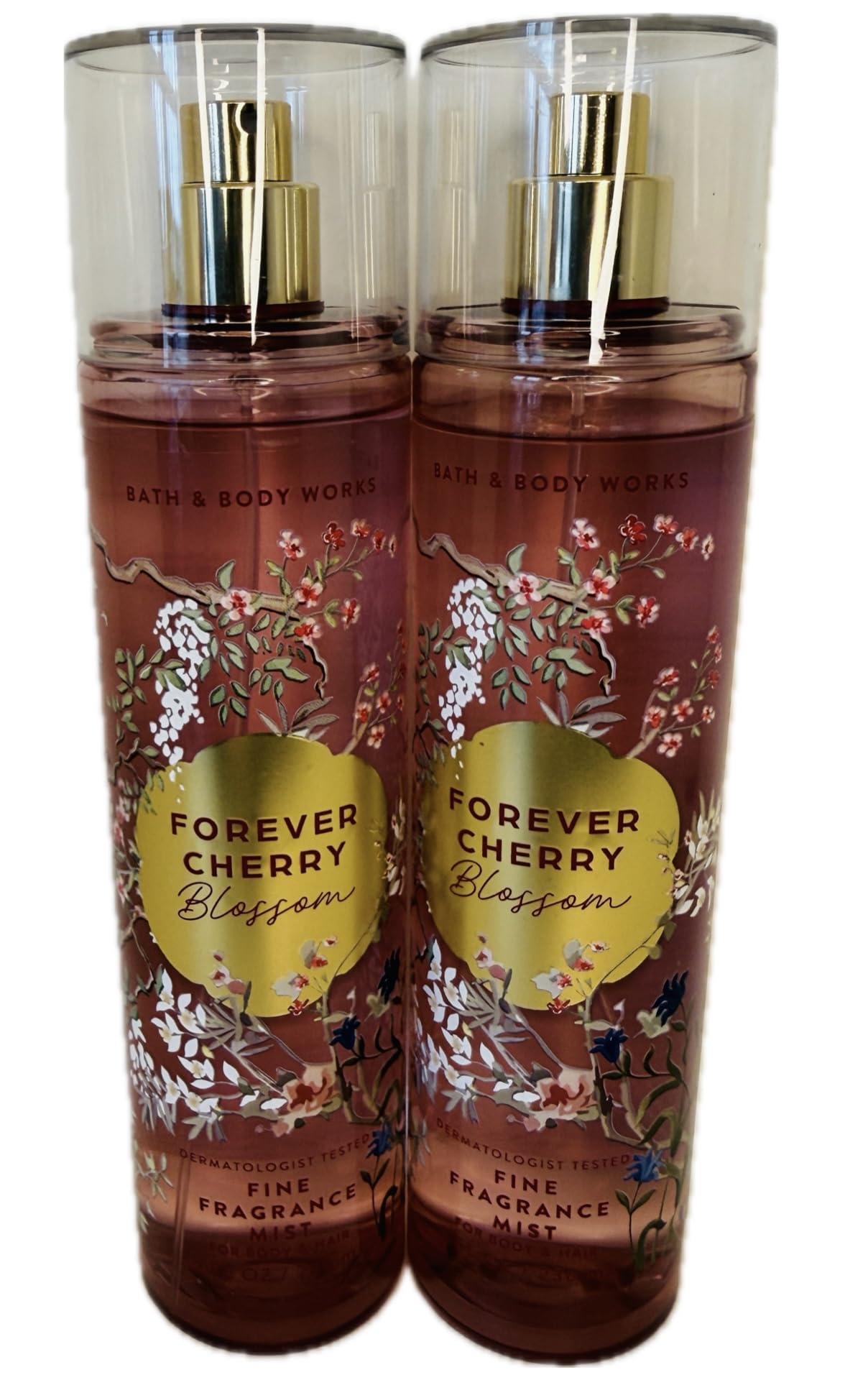 Bath & Body Works Fine Fragrance Mist Forever Cherry Blossom 2 Pack - Soft Floral Body Spray