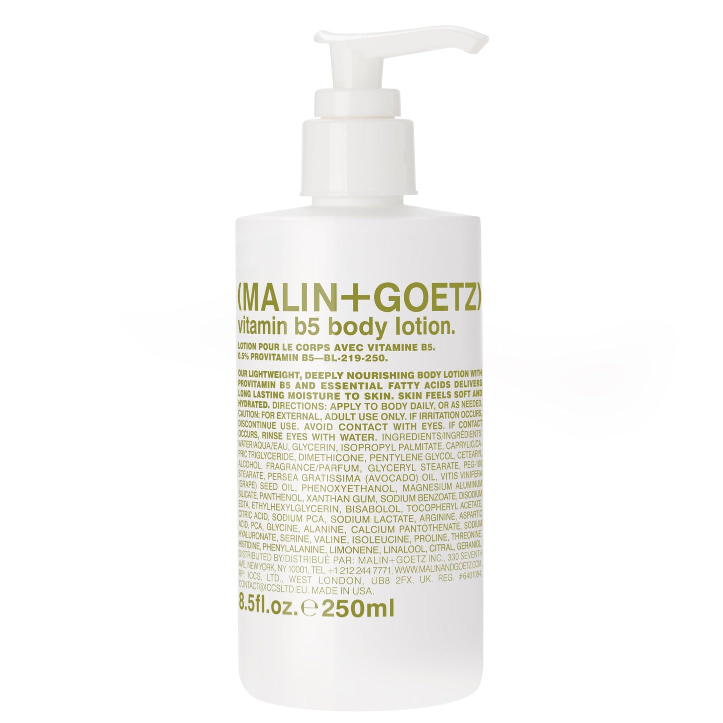 MALIN+GOETZ Vitamin B5 Body Lotion, Lightweight Daily Moisturizer with Avocado & Grapeseed Oils, Hydrating, Nourishing, Long-Lasting & Bergamot