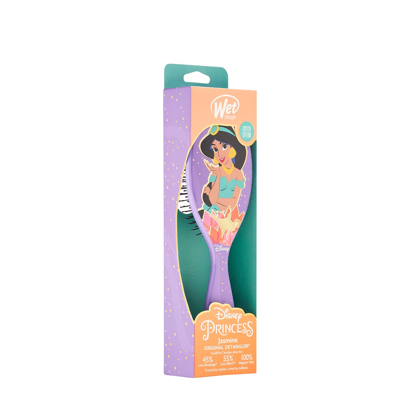 Wet Brush Original Detangler Brush - Jasmine, Ultimate Princess Celebration - All Hair Types - Ultra-Soft Bristles Glide Through Tangles with Ease