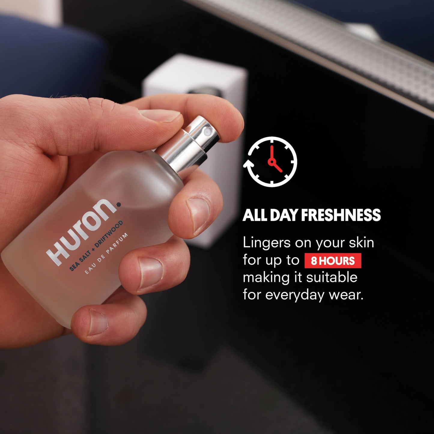 Huron Men’s Cologne - Eau de Parfum for Everyday Wear - Clean, Aromatic Notes of Mandarin, Cardamom, Blue Sage, Lavender & Ocean