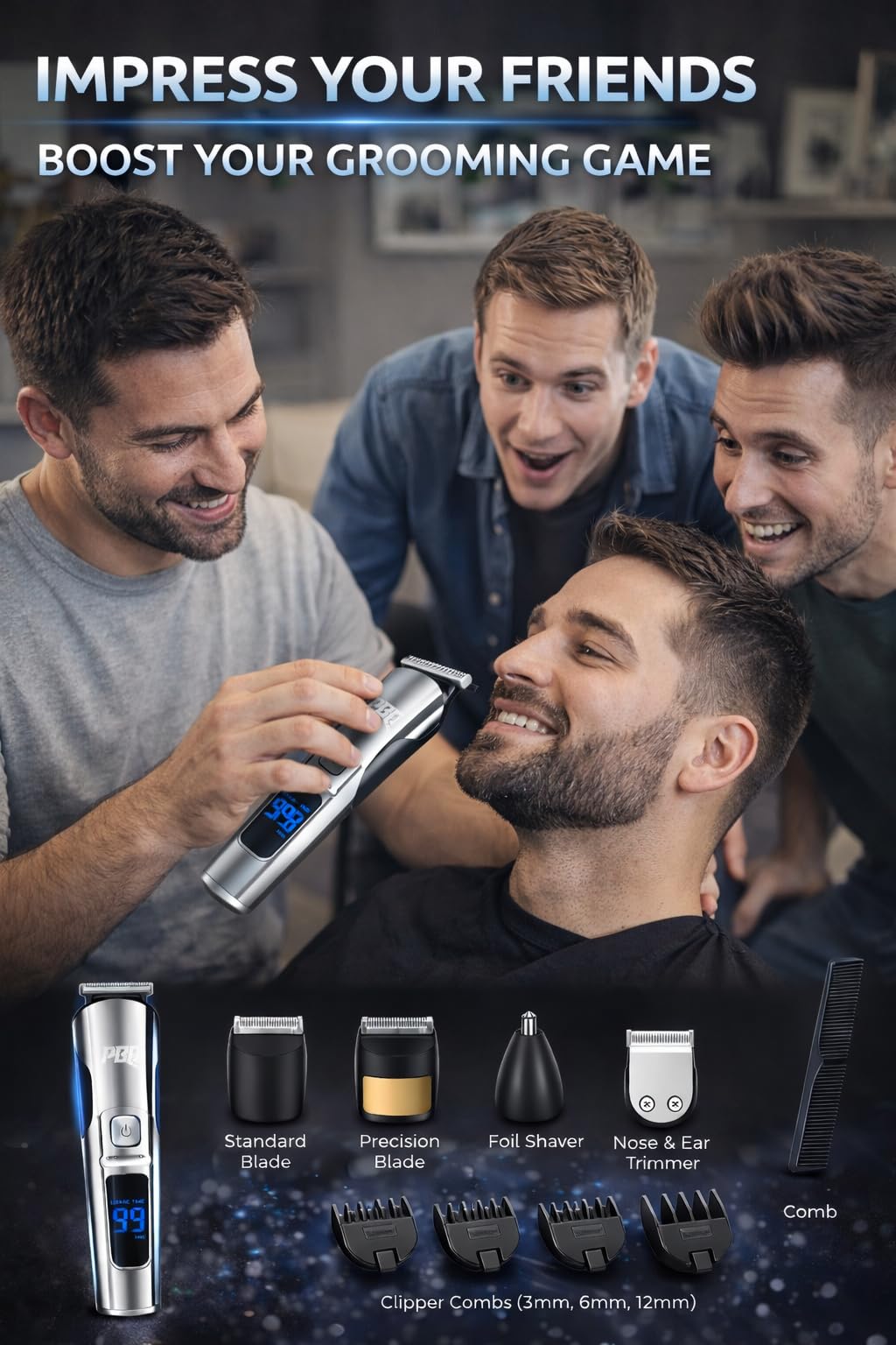 Trimmer for Men Features Waterproof Electric Razor for Your Needs Including Nose, Body, Face and Mustache, Cordless Hair Clippers Shavers for Men Beauty and Personal Care Paradise Bliss Quality