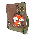 CHALA Handbag Canvas Crossbody Messenger Bags - FOX with coin purse (Mauve)