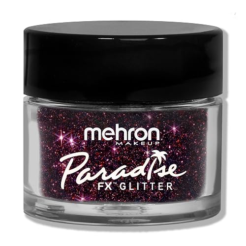 Mehron Makeup Paradise Glitter FX | Professional Cosmetic for Makeup & Art | Vibrant & Shimmering Loose Glitter .25 oz (7 g) (Cabernet)