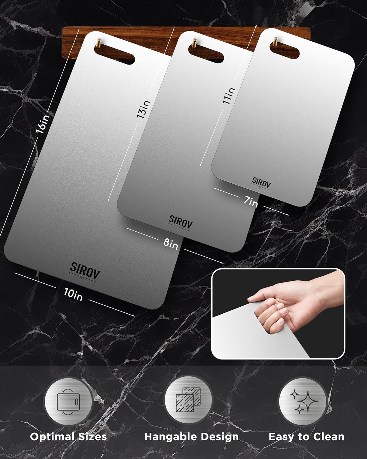 Katuchef Titanium Cutting Board for Kitchen, 100% Pure Titanium Cutting Board Food Grade,Non Toxic chopping board, Dishwasher safe, Easy to Clean…