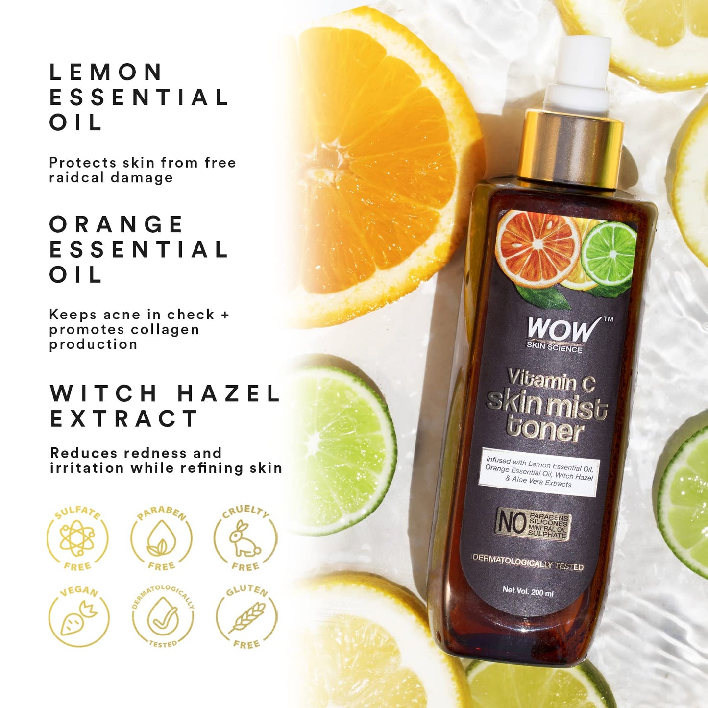 Wow Skin Science 10 in 1 Leave in Conditioner Spray - Leave in Conditioner for Dry Damaged Hair - Leave in Conditioner Hair Detangler Spray - Women