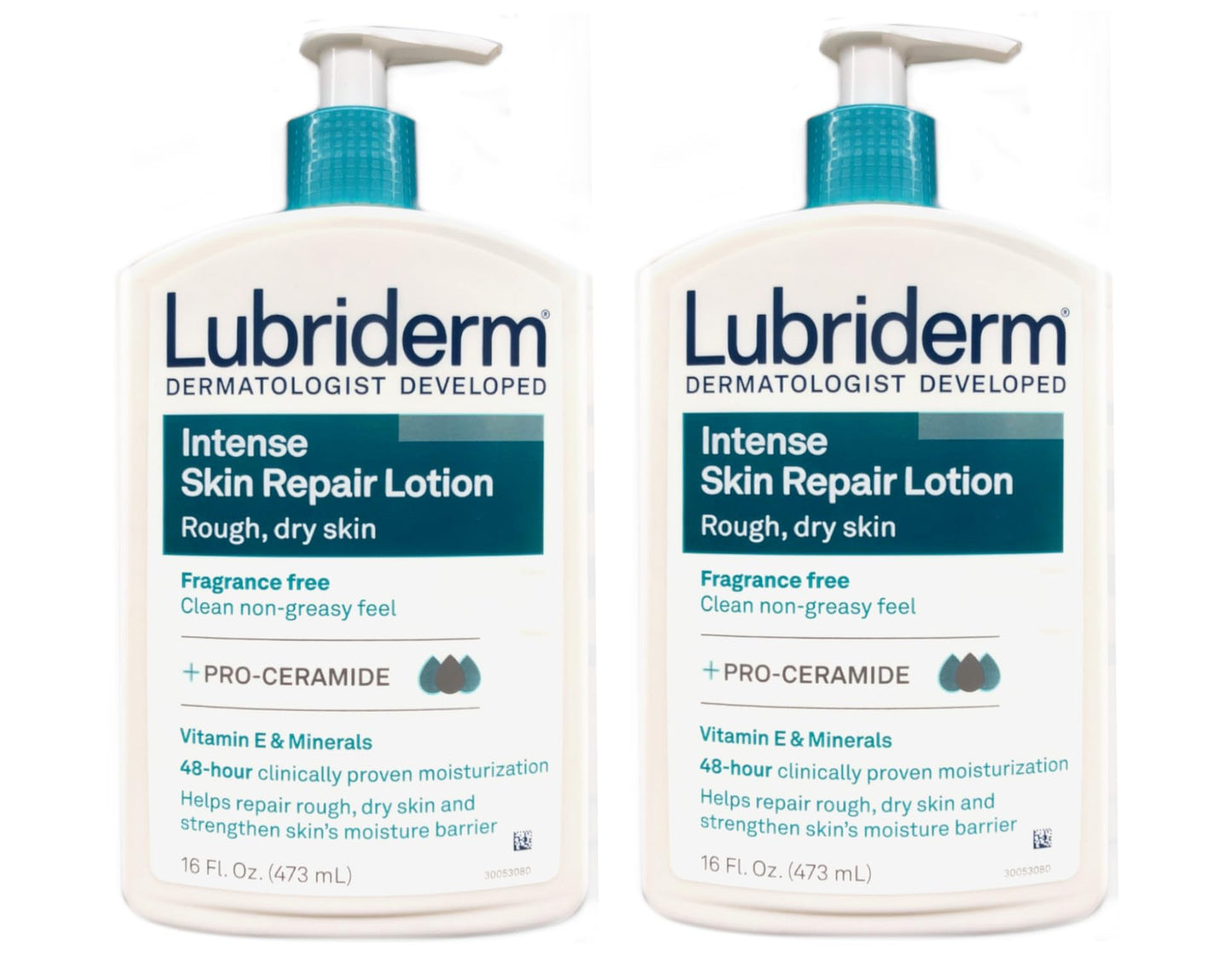 Lubriderm Intense Skin Repair Body Lotion, 16-Ounce Pump Bottles (Pack of 2)