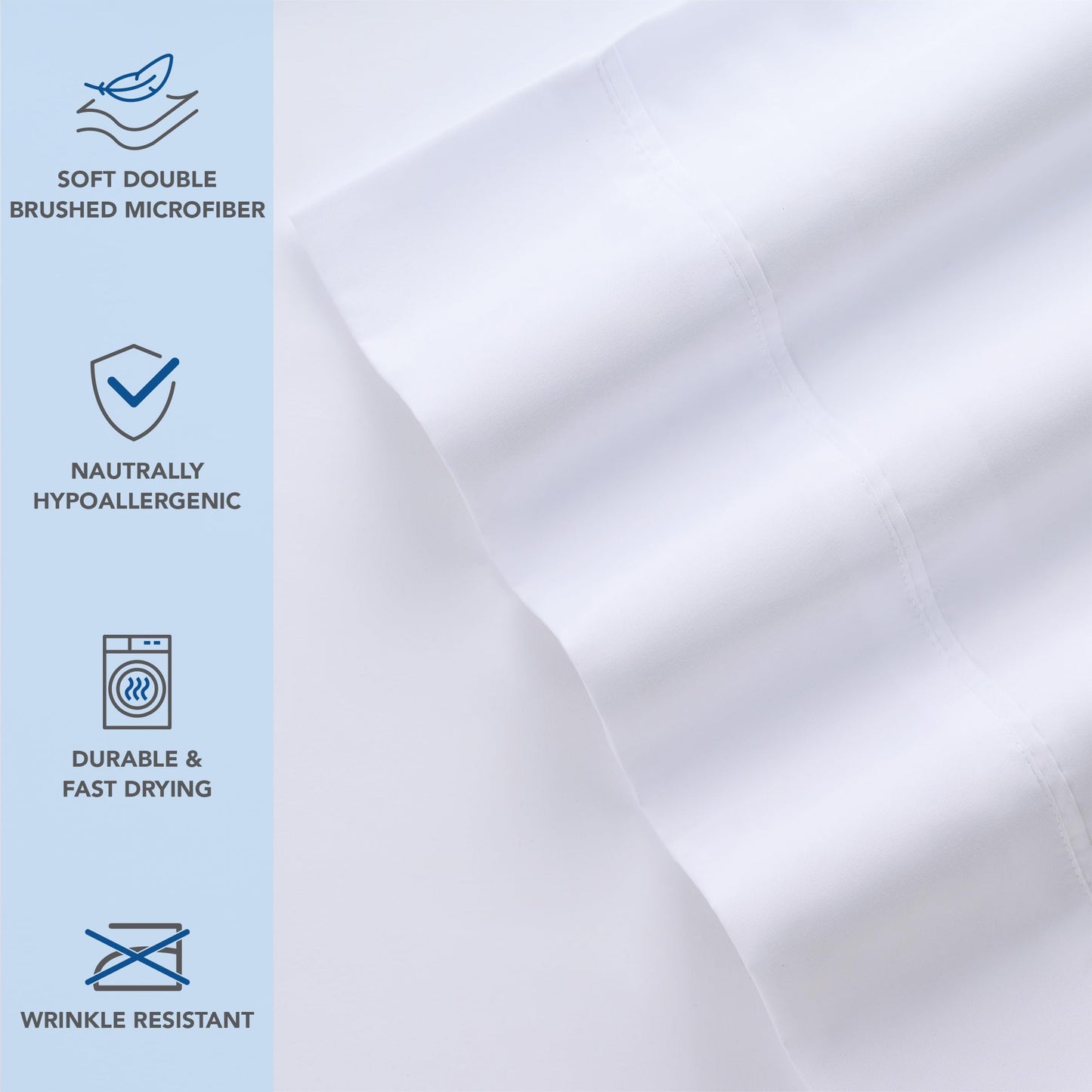 Arkwright Bulk Microfiber Queen Pillow Cases - Pack of 12 - Soft Hypoallergenic Pillowcases and Bedding Essentials for Hosts and Hotels, Standard,