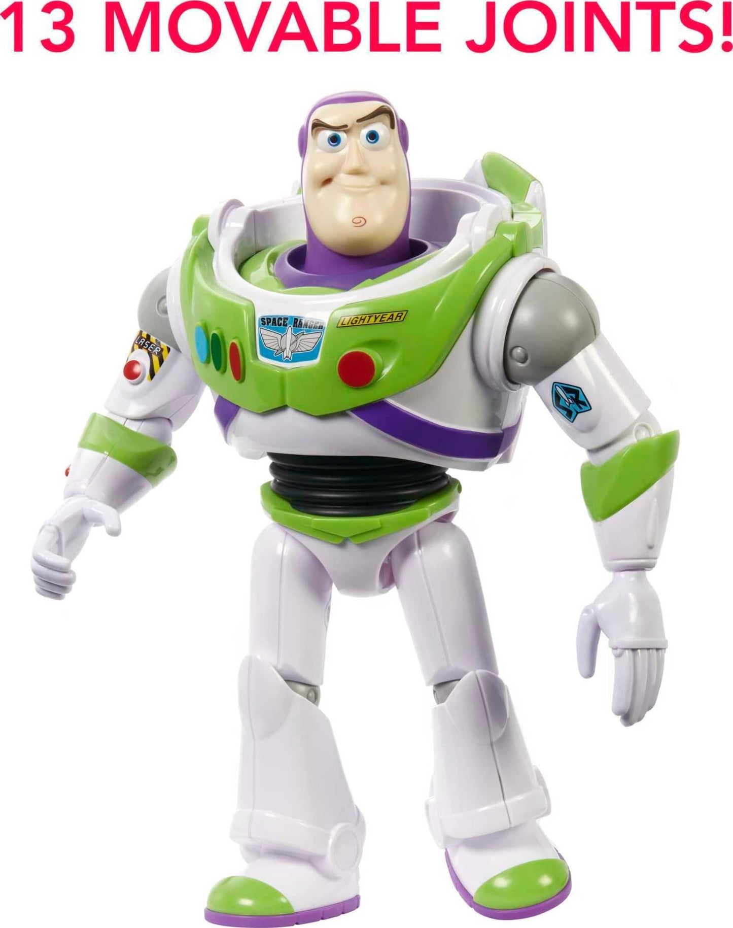 Mattel Disney Pixar Toy Story Large Action Figure, Posable Buzz Lightyear Collectible in Spacesuit Look, 12-inch Scale