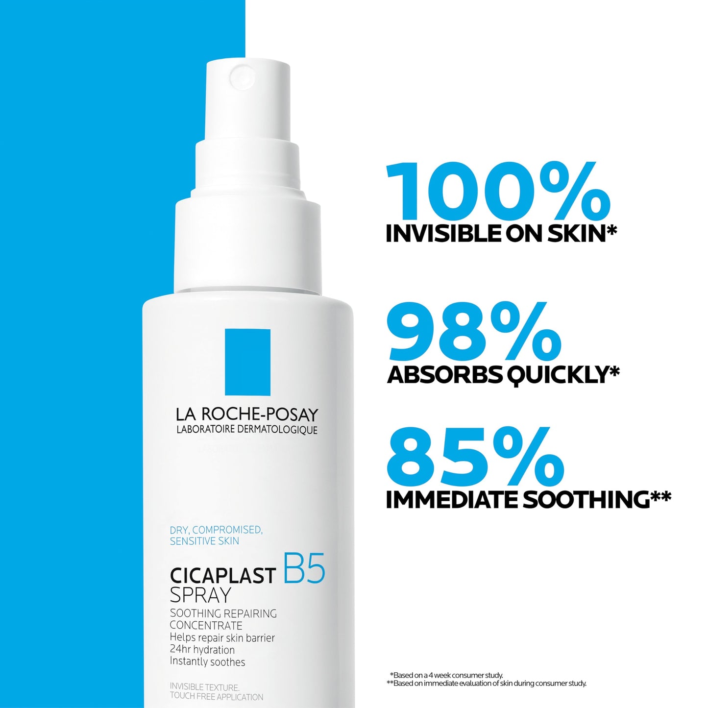 La Roche-Posay Cicaplast B5 Spray With Vitamin B5 Panthenol & Madecassoside, Hydrating Face Mist For Skin Barrier Repair, Soothing Touch-Free Face Beauty and Personal Care La Roche-Posay