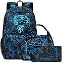 Bluboon School Backpack for Boys Teens Bookbag Travel Daypack Kids Girls Lunch Bag Pencil Case
