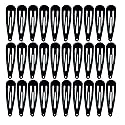 30,60 Pack Black 2 Inch Women Metal Snap Hair Clips Accessories No Slip Hair Barrettes Girls Women Hair Accessories (Black 30PCS)