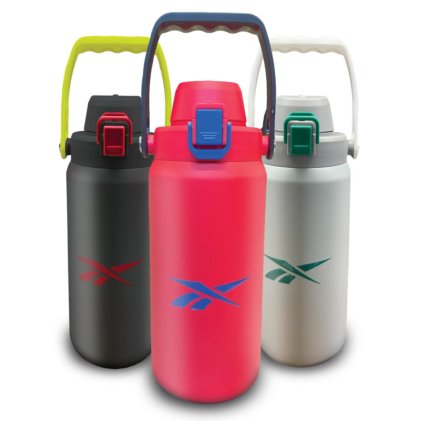 Reebok Stainless Steel Sports Wide Mouth Water Bottle | Double Wall Insulated to keep Beverages Hot & Cold, Spill Proof, BPA Free, Easy Grip Handle