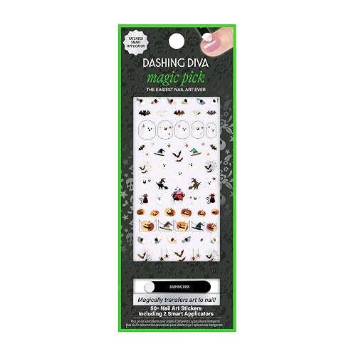 Dashing Diva Magic Pick Nail Stickers - Black Light | Easy Nail Art Stickets | Comes with 50+ Stickers and 2 Precision Placement Tools Beauty & Personal Care Dashing Diva