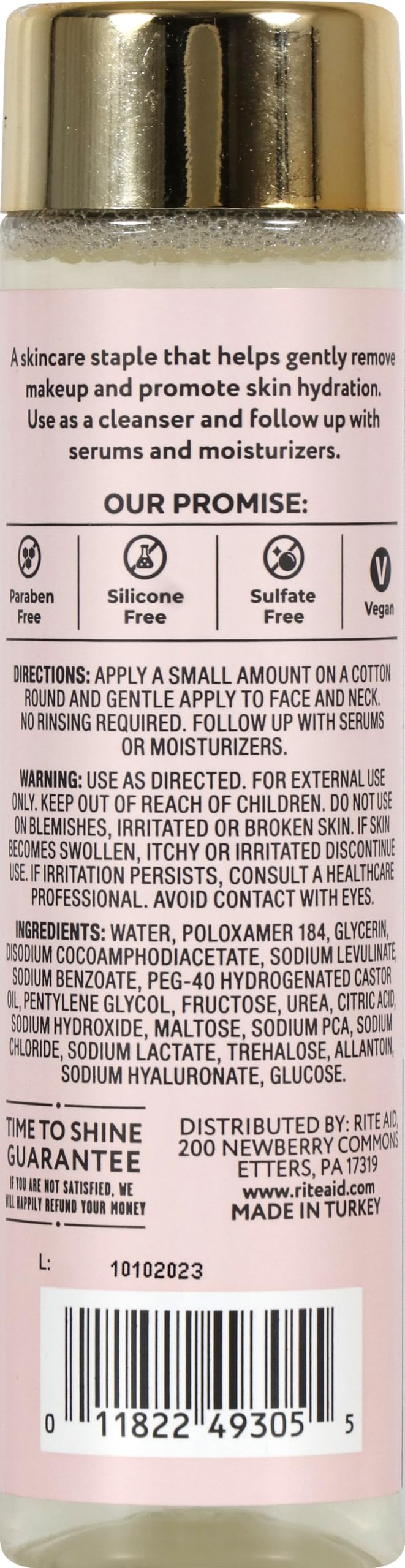Ryshi Micellar Water Cleanser - Fragrance Free, 6.7 fl oz