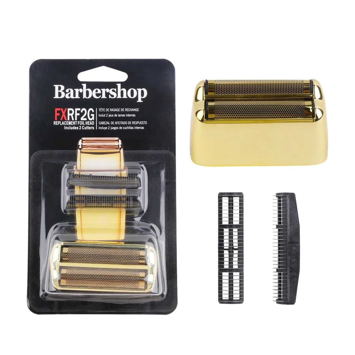 KMRLDGUQ FXRF2 Professional Barber Shaver Double Replacement Foil and Blade Set?Compatible for Babyliss?Cordless Foil Shaver FXFS2(Gold) Beauty and Personal Care KMRLDGUQ