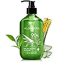 Aloderma Organic Aloe Vera Gel for Skin + Tea Tree Oil, Made within 12 Hours of Harvest, Soothing Pure Aloe Vera Gel for Face, Works Great for Oily