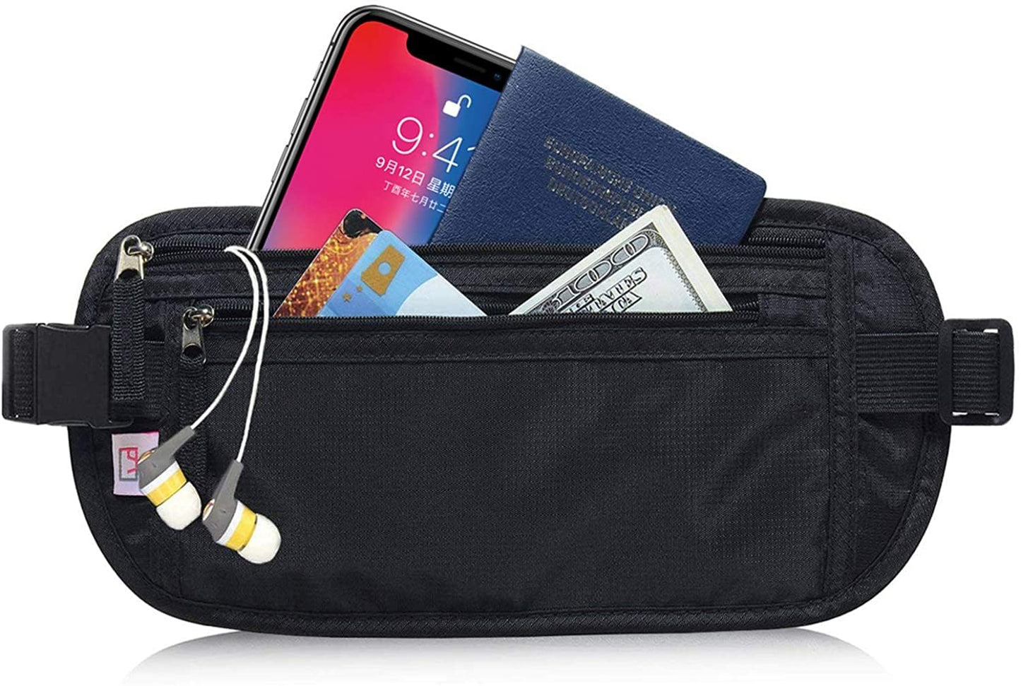 Passport Holder Money Belt – Secure Hidden Travel Wallet & Undercover Fanny Pack with RFID Blocking for Safe Travel