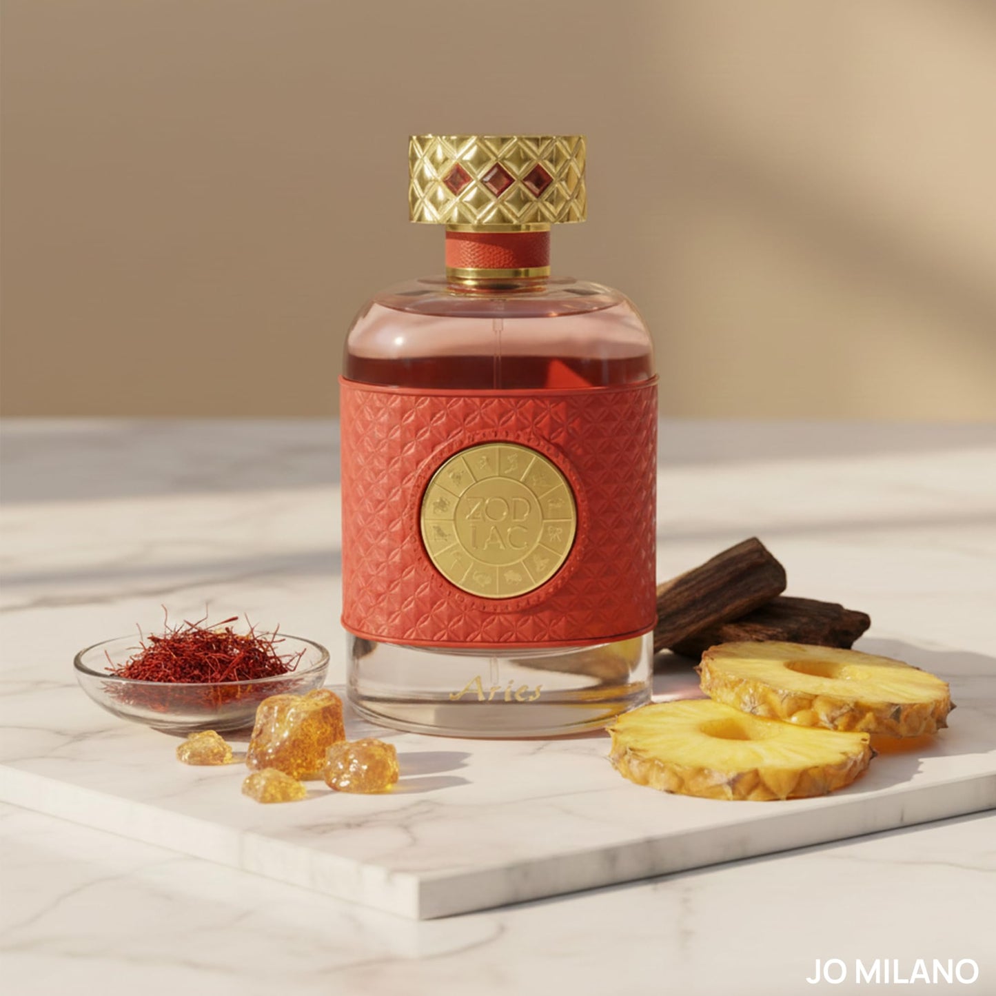 Jo Milano Zodiac Aries Eau De Parfum Spray | 3.4 oz (100ml) | Sweet, Oud, Amber, Saffron, Smoky Scent | Long Lasting Fragrance for Women