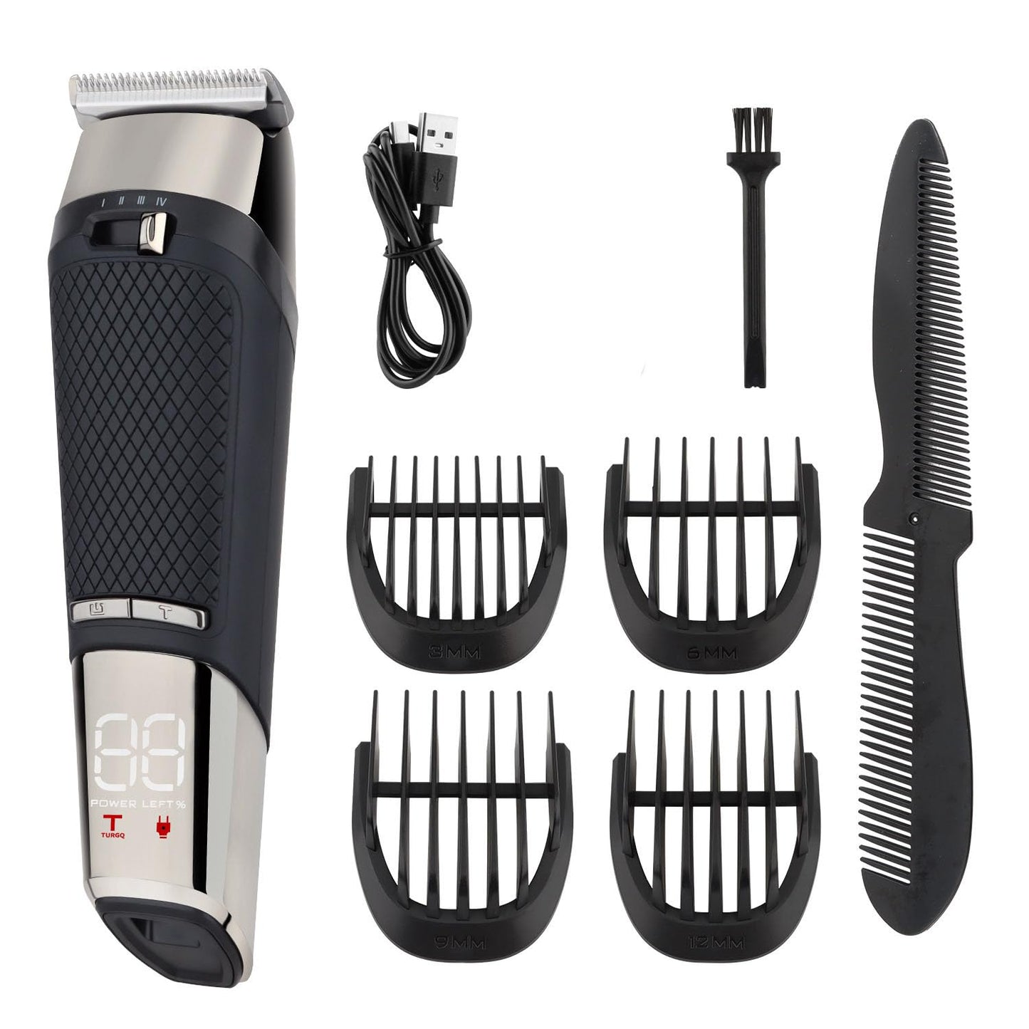 Professional Hair Clippers for Men - Cordless Hair Trimmer with LCD Display, 4 Limit Combs Barber Clippers for Hair Cutting & Mens Grooming Beauty and Personal Care QDKVTNDJZ