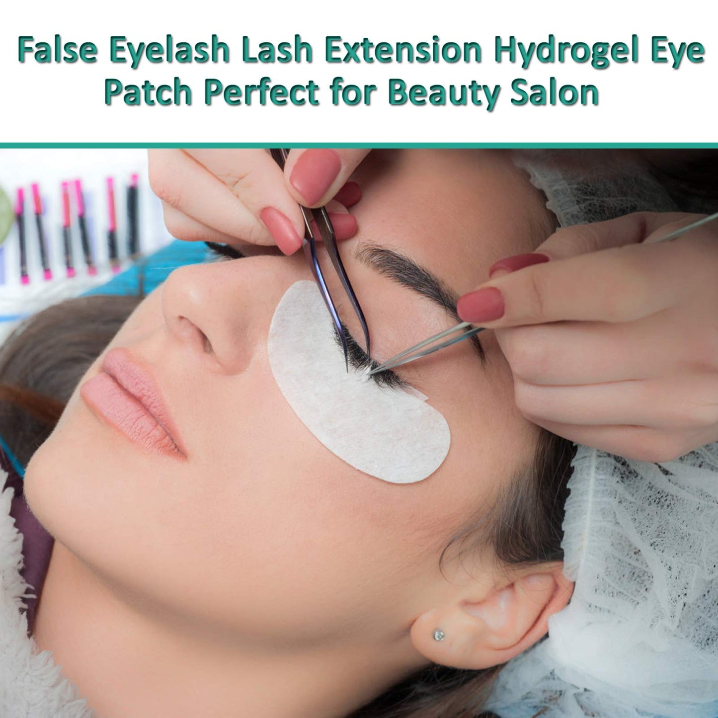 50 Pair Under Eye Pads, Eyelash Extension Lint Free Gel Patches for Beauty Salon False Eyelash Extensions Grafting (purple)