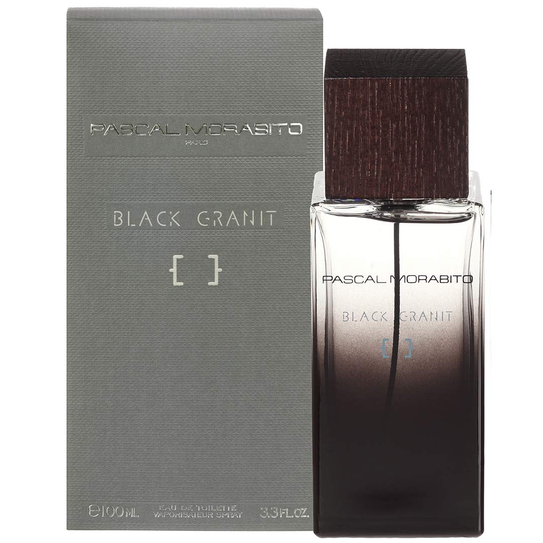 Pascal Morabito - Black Granit- 3.4 Oz Eau De Toilette - Fragrance Mist For Men - Aromatic, Woody Scent - Cologne Spray With Bergamot, Cardamom
