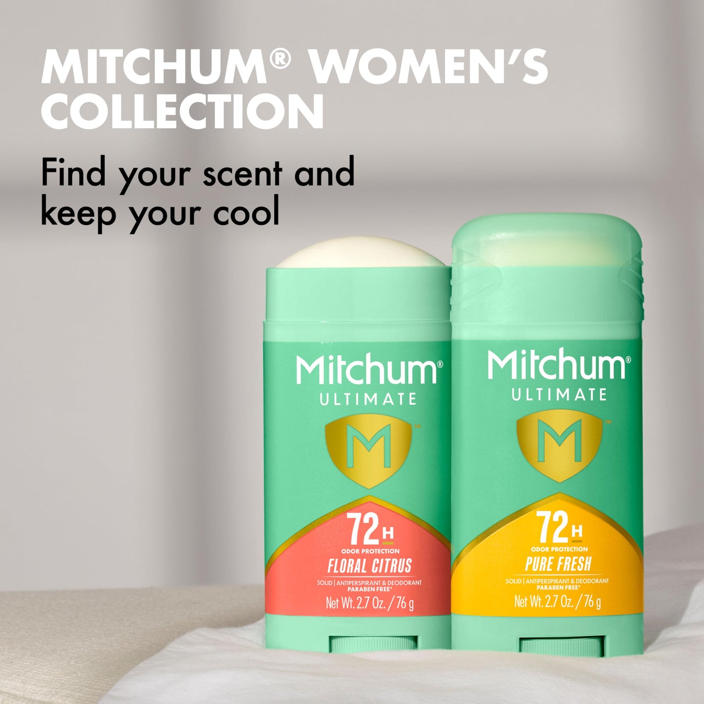 Mitchum Ultimate 72HR Odor Protection Women’s Antiperspirant & Deodorant, Long-Lasting Freshness, Invisible Solid, No White Residue Left on Skin Beauty and Personal Care Mitchum