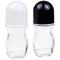 2 Pack Deodorant Glass Rollers - Empty Rollerball Bottles, Roll on Bottles for Oils, Sunscreen Roller Applicator, Essential Oil Roller Bottles